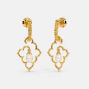 The Merina J Hoop Drop Earrings - thumb 1