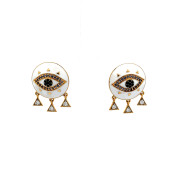 The Elyan Evil Eye Stud Earrings - thumb 2