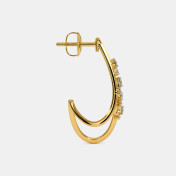 The Astrid J Hoop Earrings - thumb 6