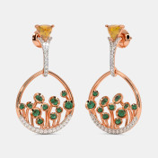 The Moss Dandelion Drop Earrings - thumb 1