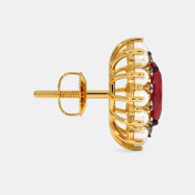 The Crimson Pearl Stud Earrings - thumb 6