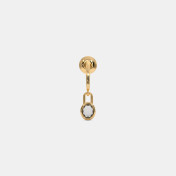 The Aarna Lock J Hoop Earrings - thumb 3