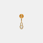 The Aarna Lock J Hoop Earrings - thumb 5