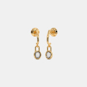 The Aarna Lock J Hoop Earrings - thumb 1