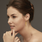 The Foglia leaf Drop Earrings - thumb 2