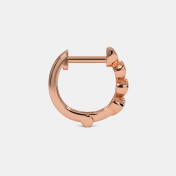 The Viola Multi Pierced Huggie Earrings - thumb 6