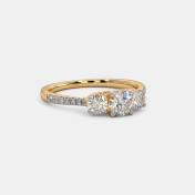 The Joel Three Stone Solitaire Ring - thumb 3