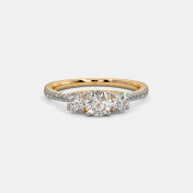 The Joel Three Stone Solitaire Ring - thumb 4