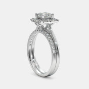 The Senna Halo Bridal Ring Set - thumb 7