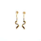 The Chessboard Dangle Hoop Earrings - thumb 1
