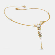 The Winter Plum Asymmetrical Necklace - thumb 1