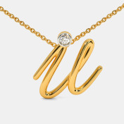 The Cursive U Necklace - thumb 4
