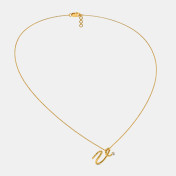 The Cursive V Necklace - thumb 5