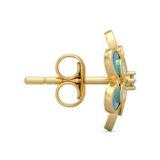 The Blue Petal Earrings for Kids - thumb 3