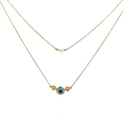 The Serenith Evil Eye Layered Necklace