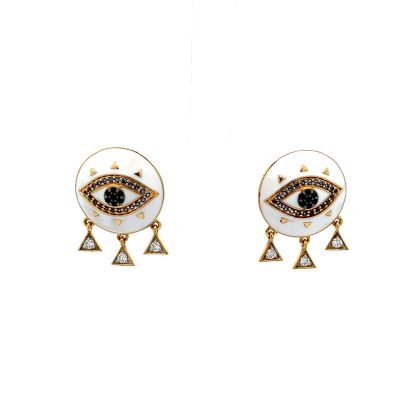 The Elyan Evil Eye Stud Earrings