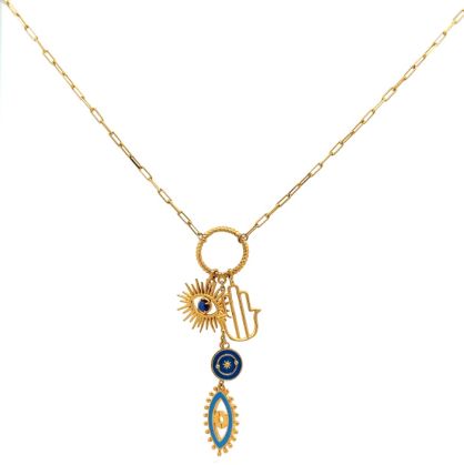 The Rapett Evil Eye Charm Necklace