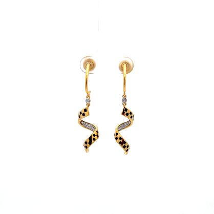 The Chessboard Dangle Hoop Earrings