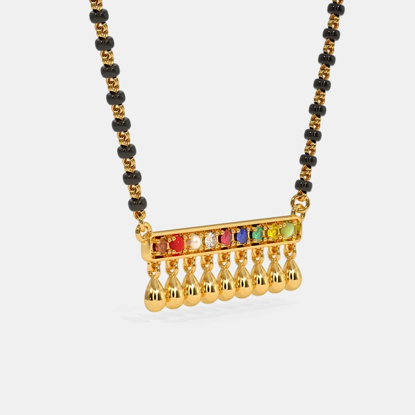 The Mythili Navaratna Mangalsutra Pendant - image 5