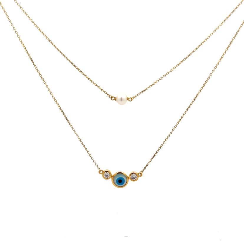 The Serenith Evil Eye Layered Necklace - image 1