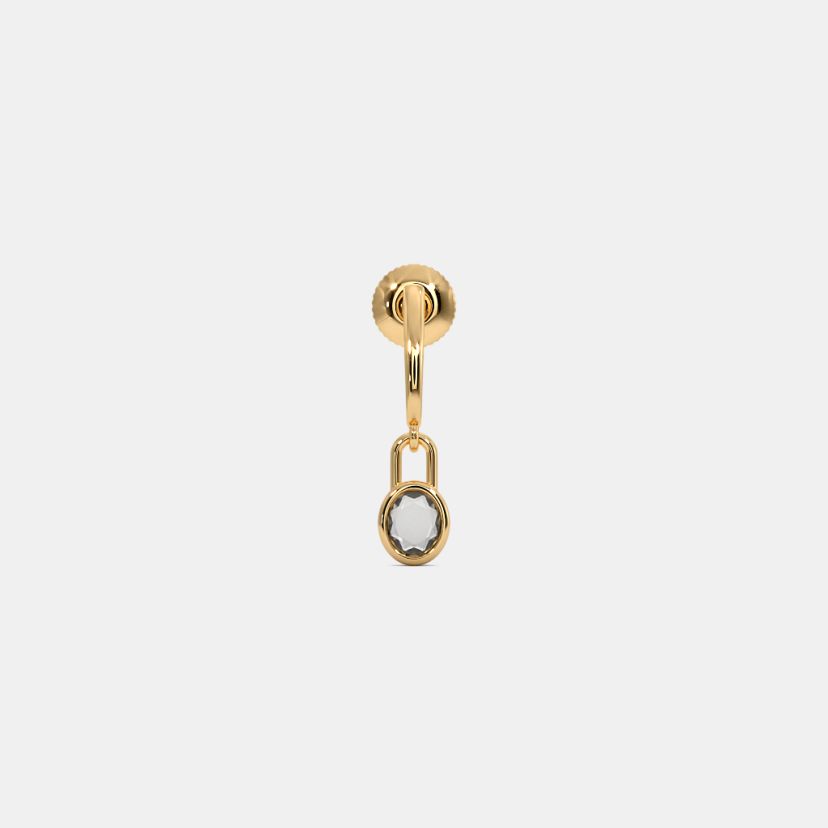 The Aarna Lock J Hoop Earrings - image 3