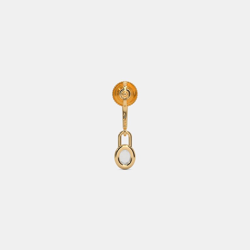 The Aarna Lock J Hoop Earrings - image 5