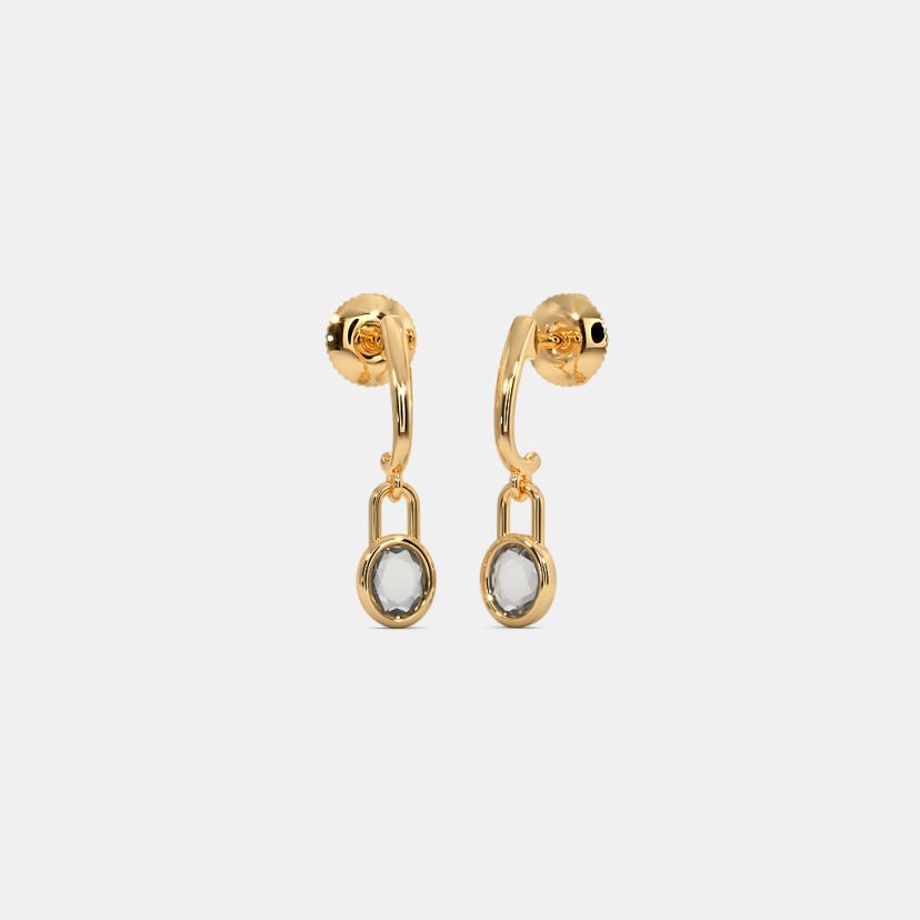 The Aarna Lock J Hoop Earrings - image 1