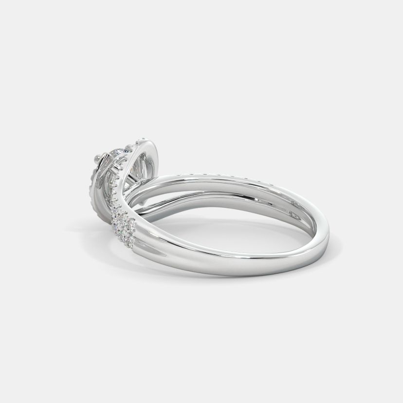 The Illusia Twisted Halo Solitiare Ring - image 6