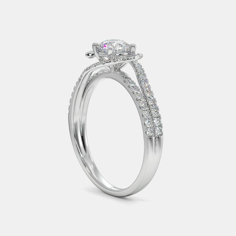 The Illusia Twisted Halo Solitiare Ring - image 8